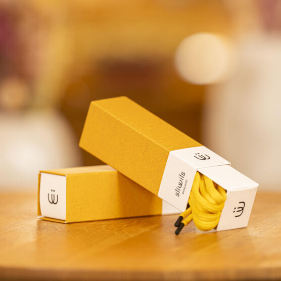 ein Produktbild von: Schnürsenkel Gelb,120cm, 1 Paar