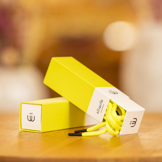 ein Produktbild von: Schnürsenkel Neon Gelb,120cm, 1 Paar
